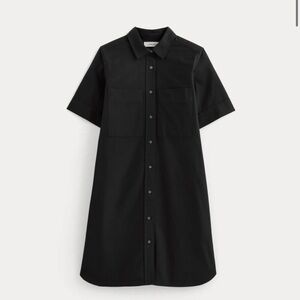 Everlane OXFORD SHORT-SLEEVE SHIRT DRESS, Black Large NWT